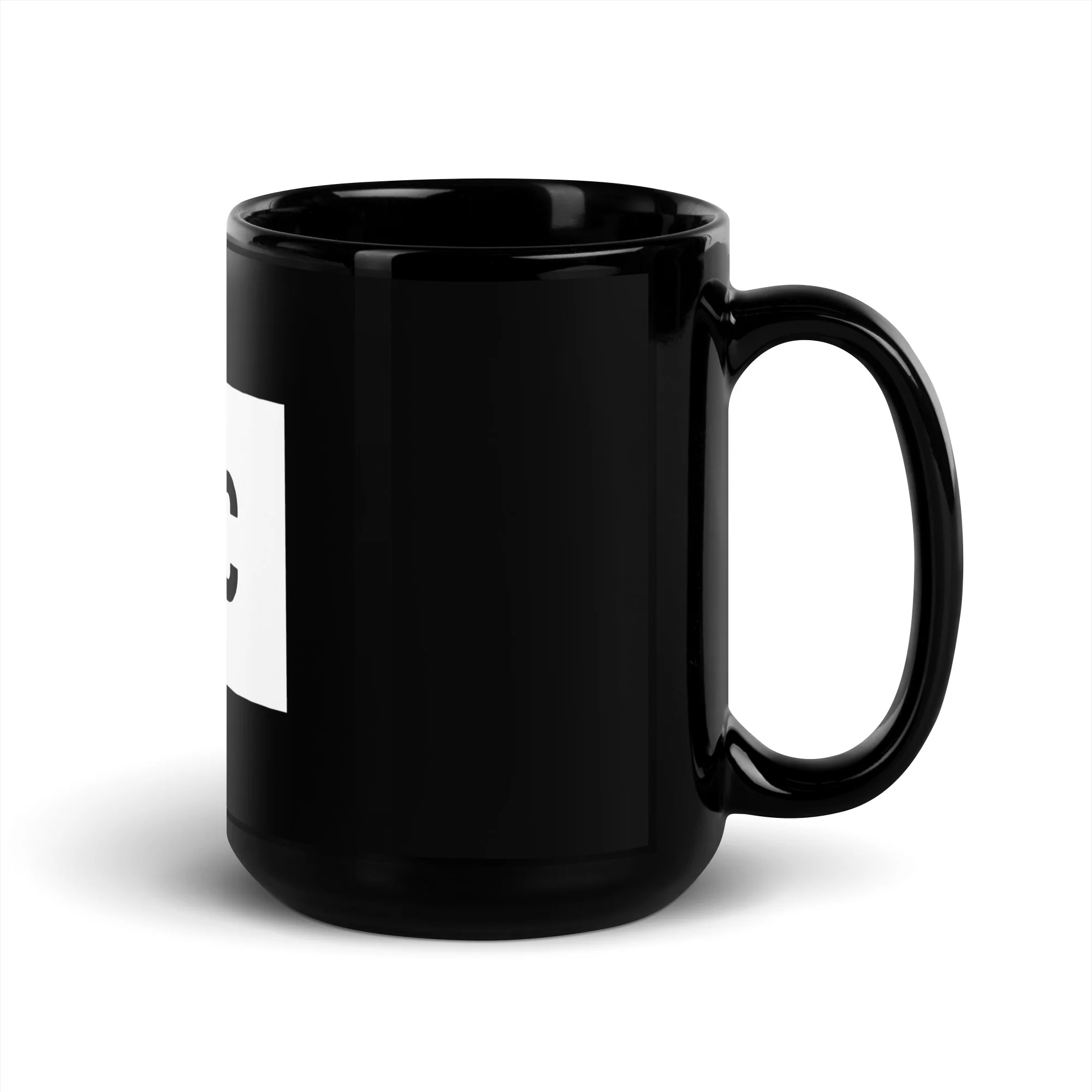 BTC Logo Glossy Mug - Black - Image 4