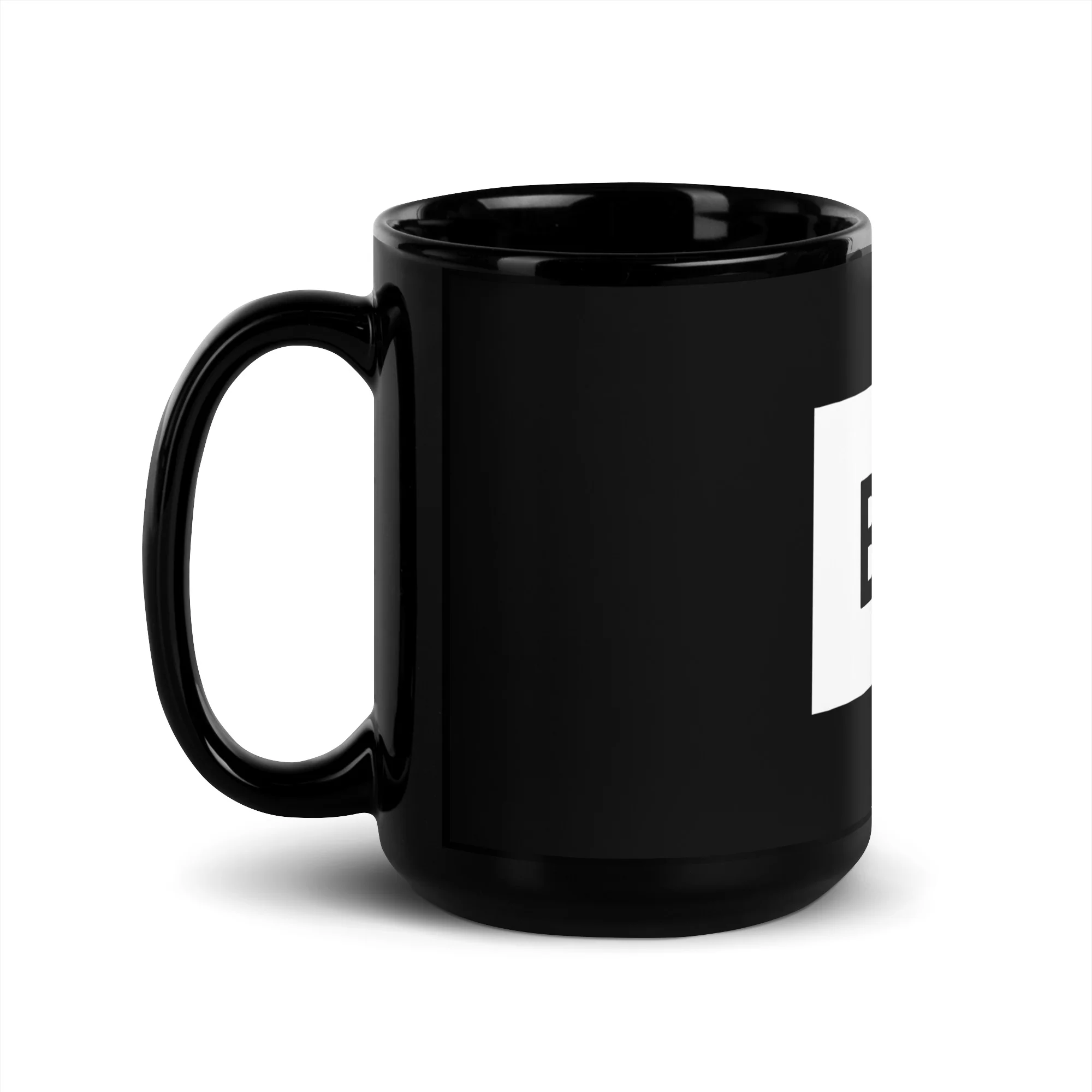 BTC Logo Glossy Mug - Black - Image 6