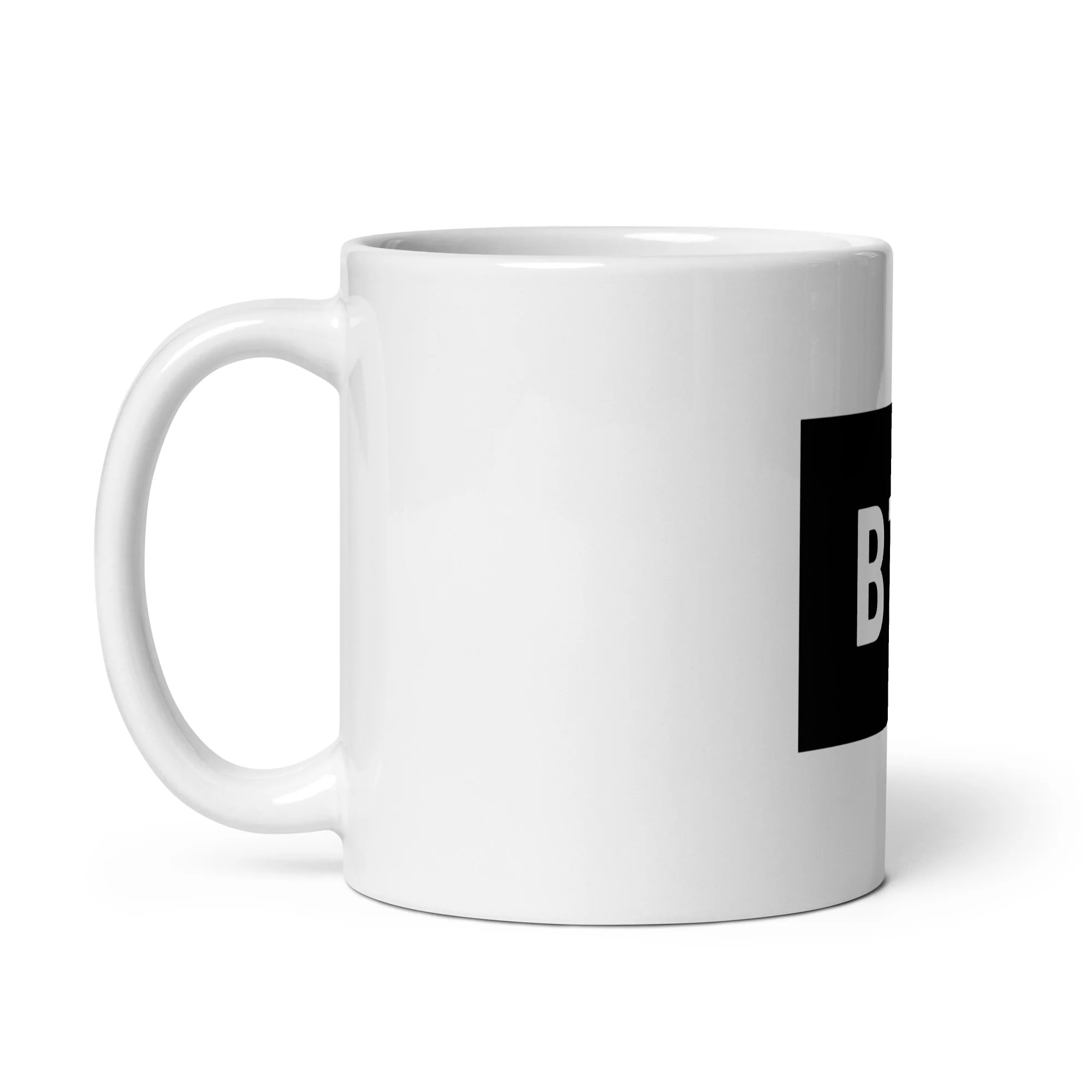 BTC Logo Glossy Mug - White - Image 3