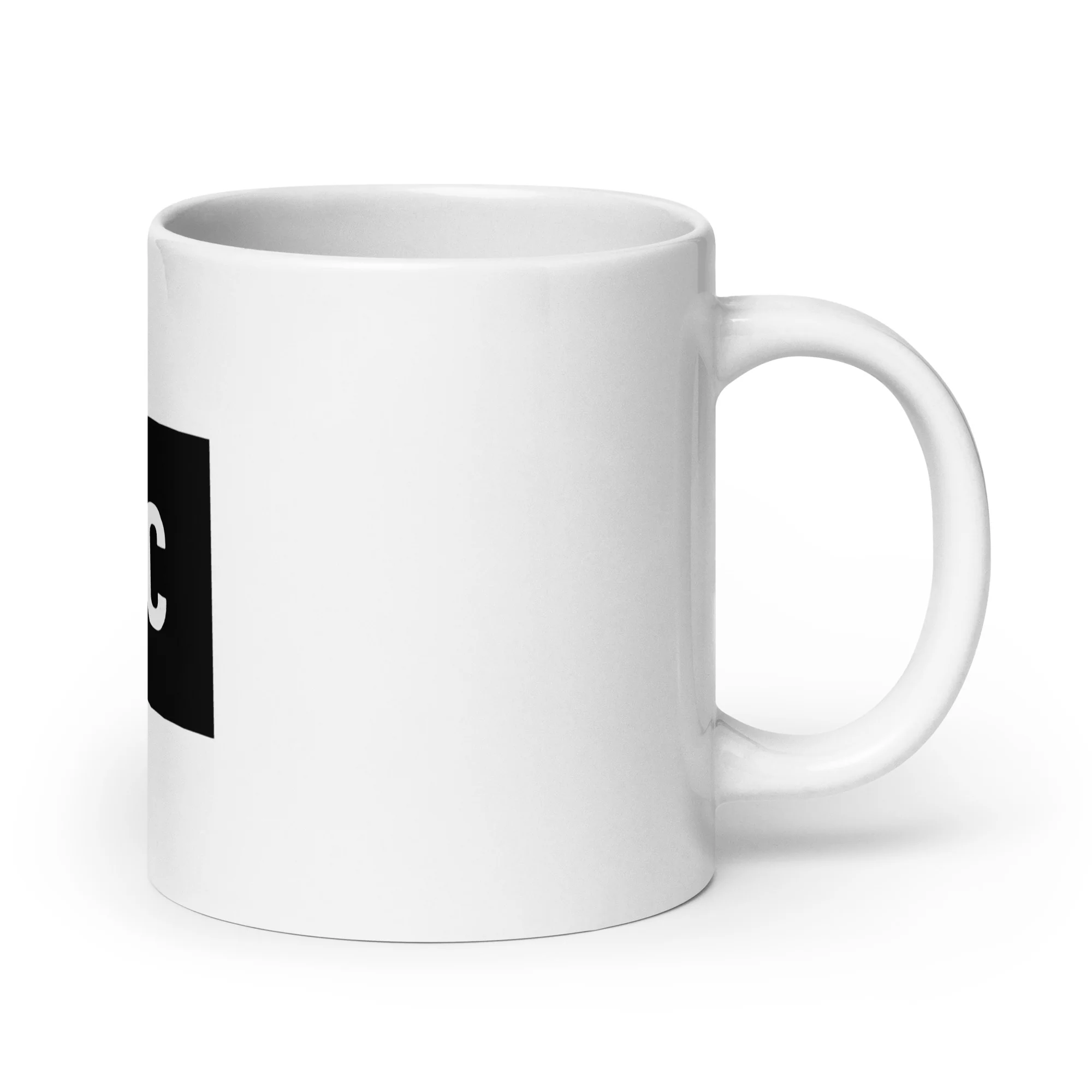 BTC Logo Glossy Mug - White - Image 7