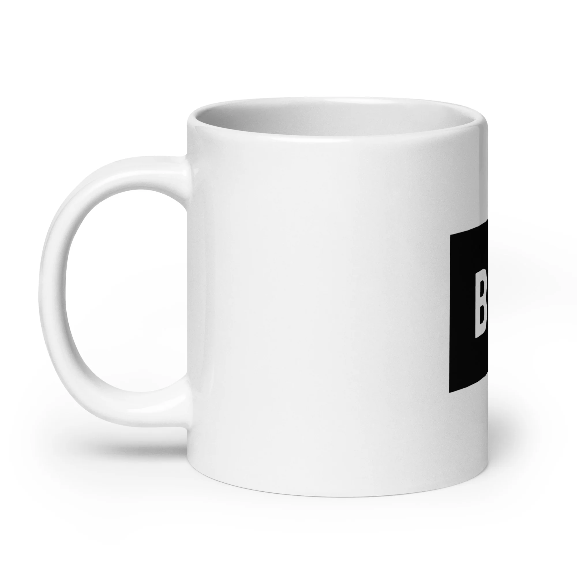 BTC Logo Glossy Mug - White - Image 8