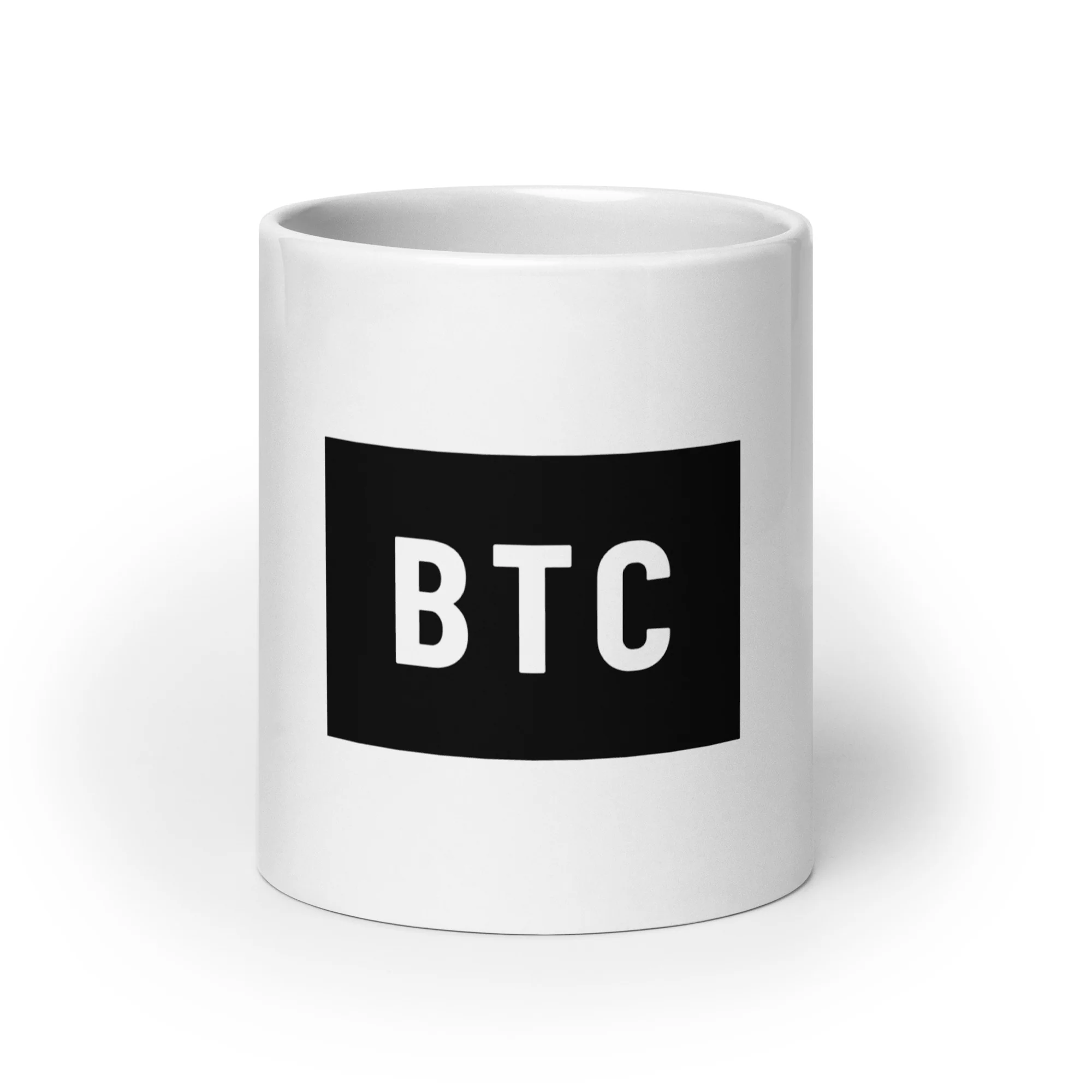 BTC Logo Glossy Mug - White - Image 9