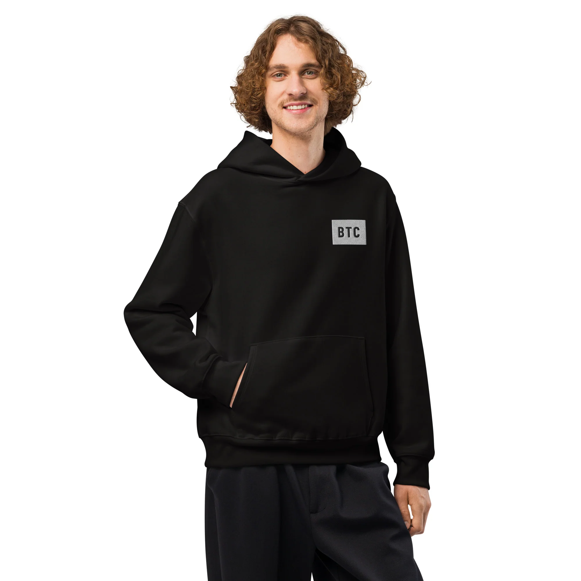 BTC Logo Hoodie - Black/Navy - Image 12