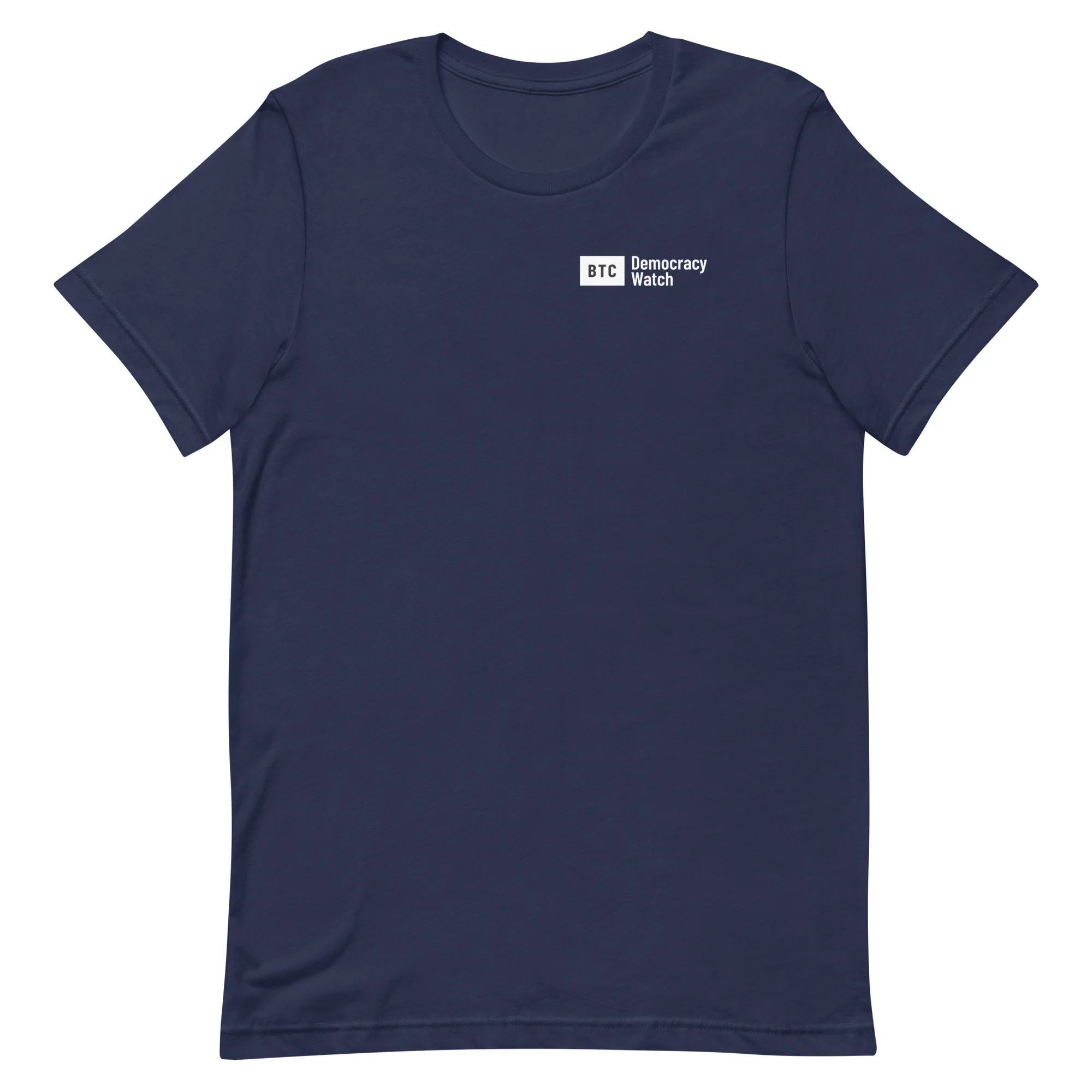 "Democracy Watch" Unisex T-shirt - Black/Navy - Image 3