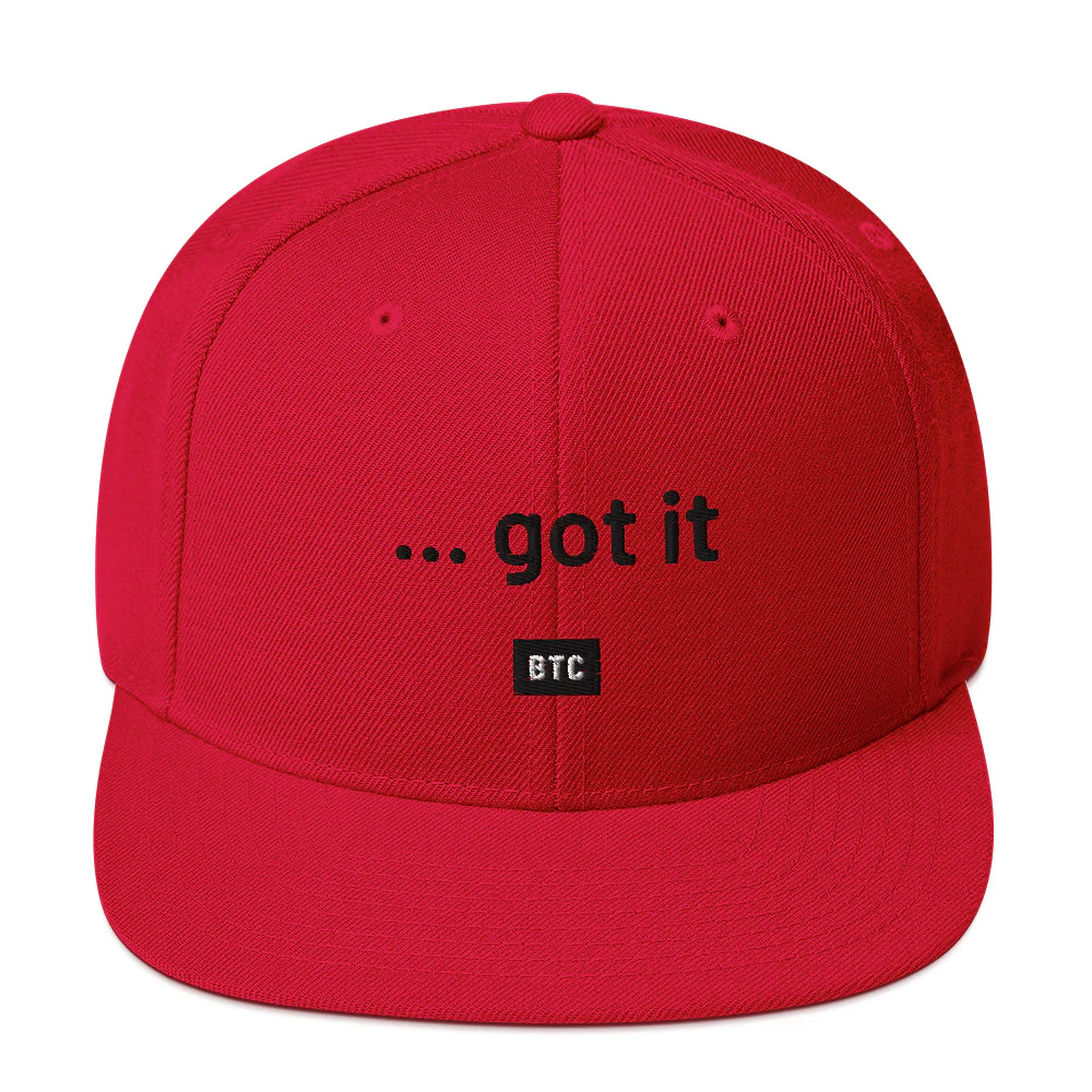 "...got it" Snapback Hat - Black Text - Image 13