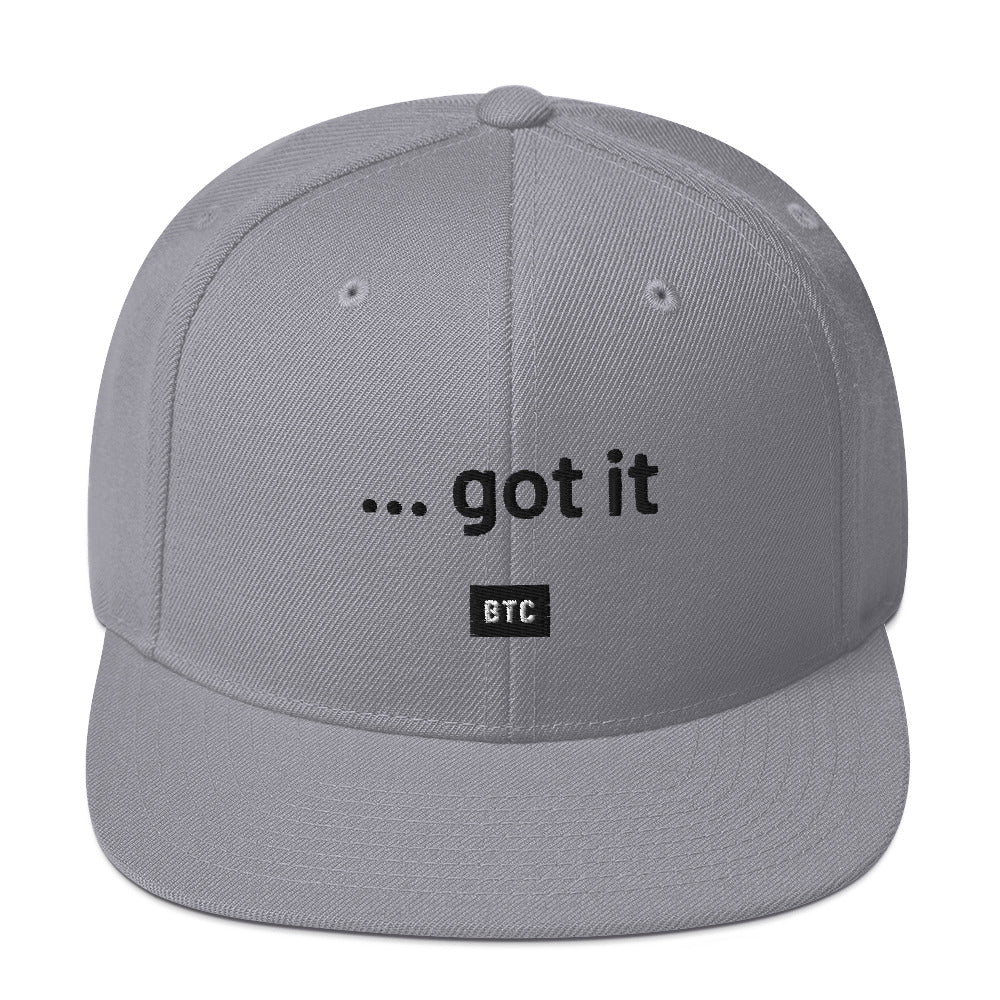 "...got it" Snapback Hat - Black Text - Image 21