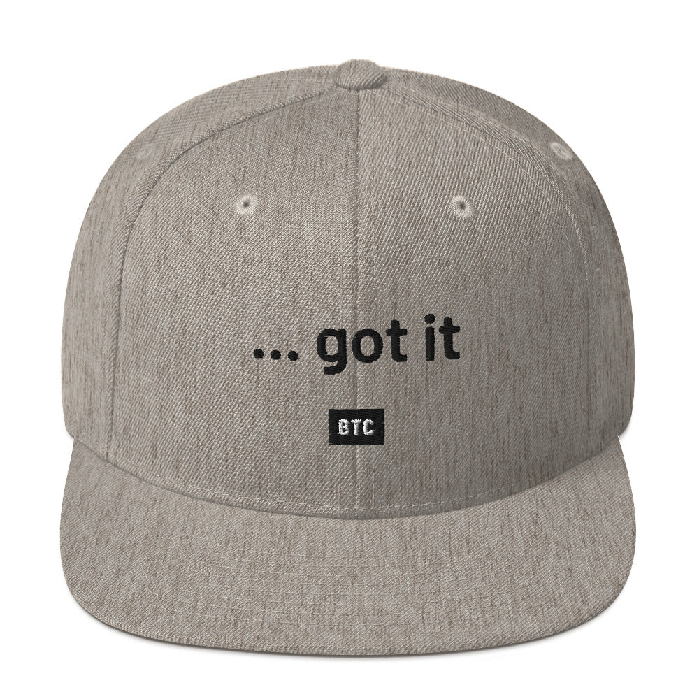 "...got it" Snapback Hat - Black Text - Image 25