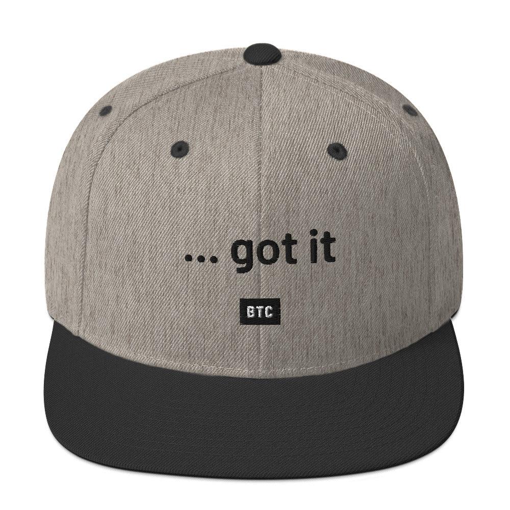 "...got it" Snapback Hat - Black Text - Image 29