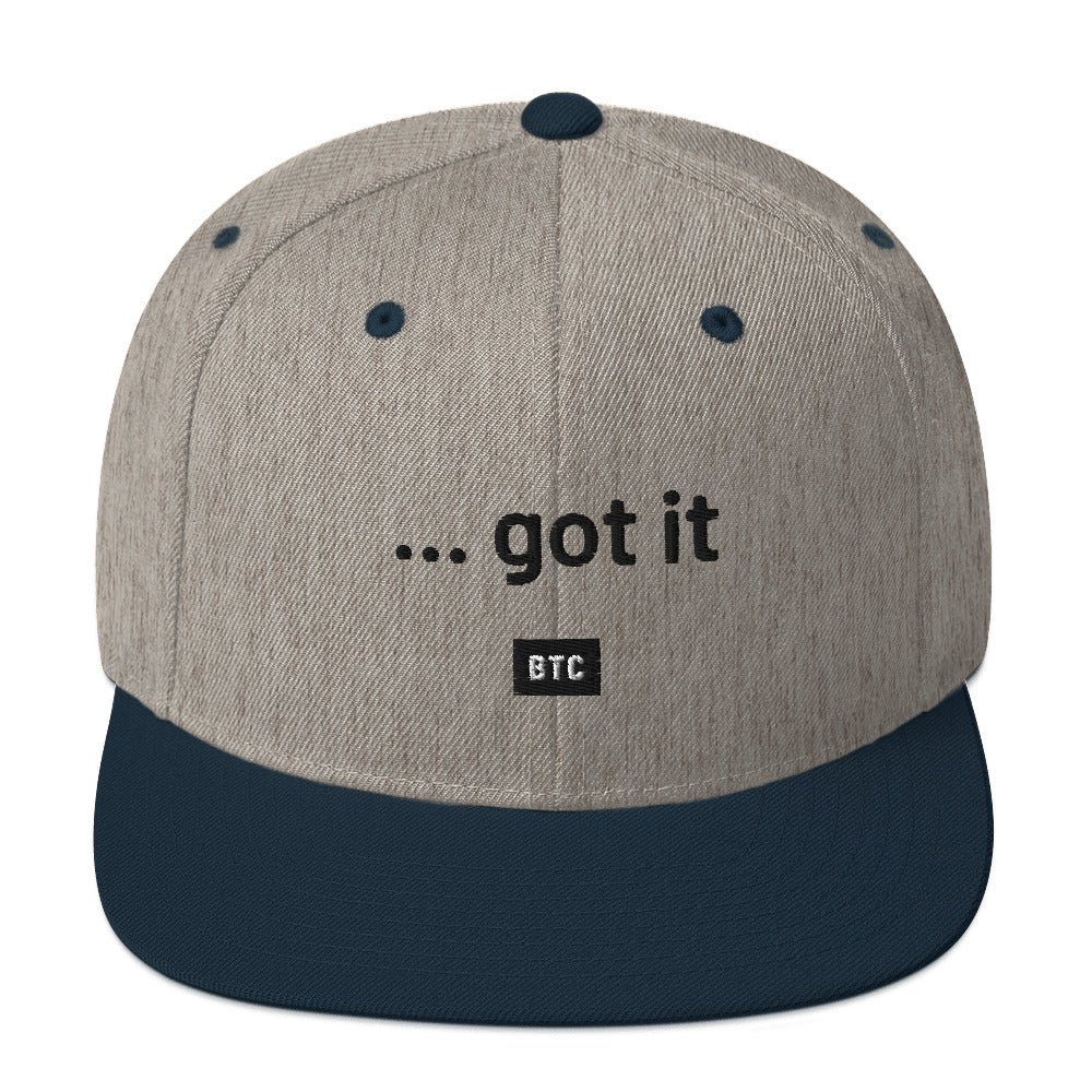 "...got it" Snapback Hat - Black Text - Image 33