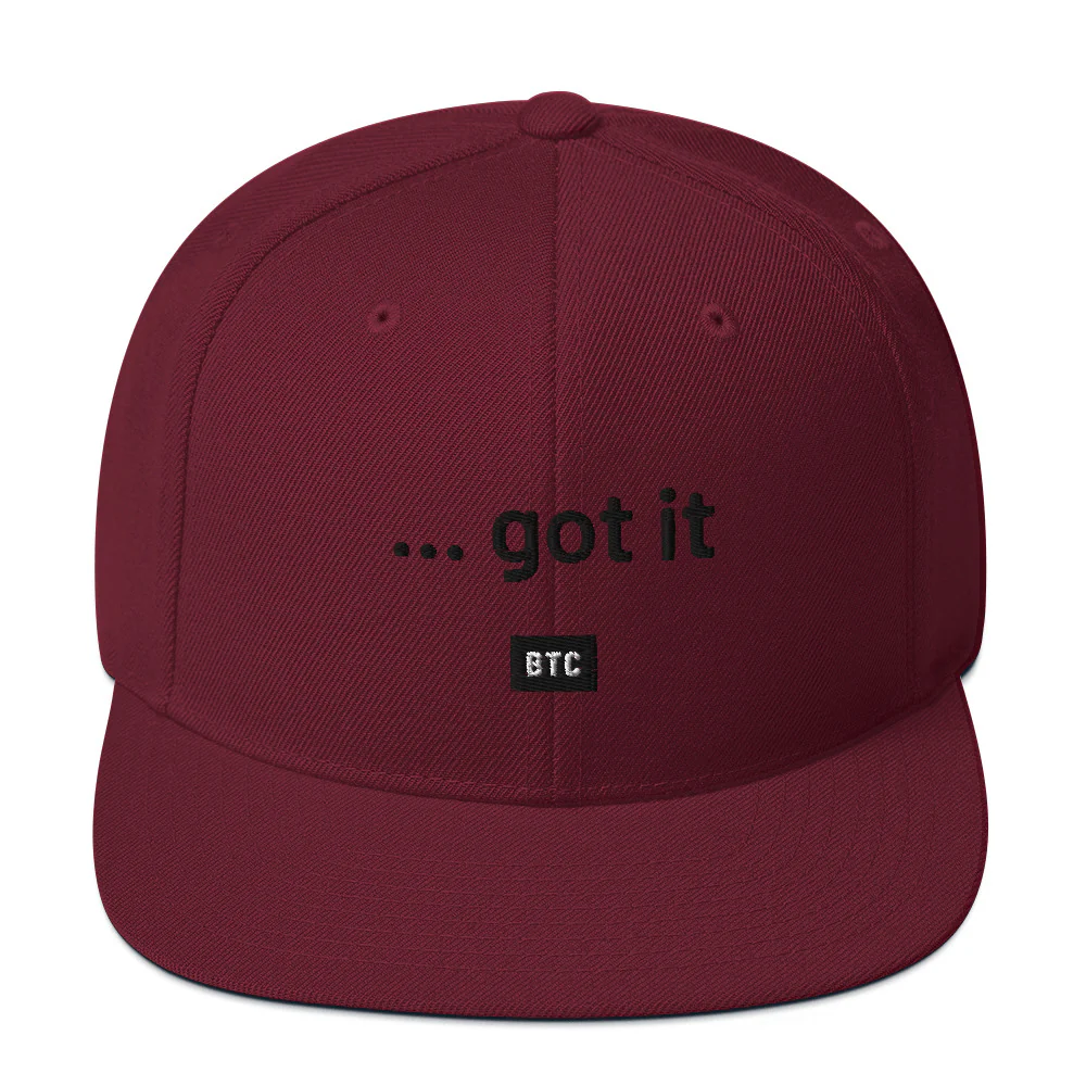 "...got it" Snapback Hat - Black Text - Image 5