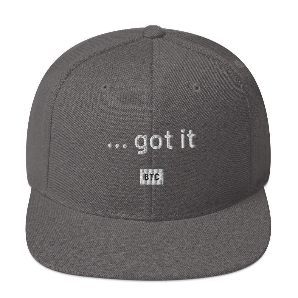 "...got it" Snapback Hat - White Text - Image 17