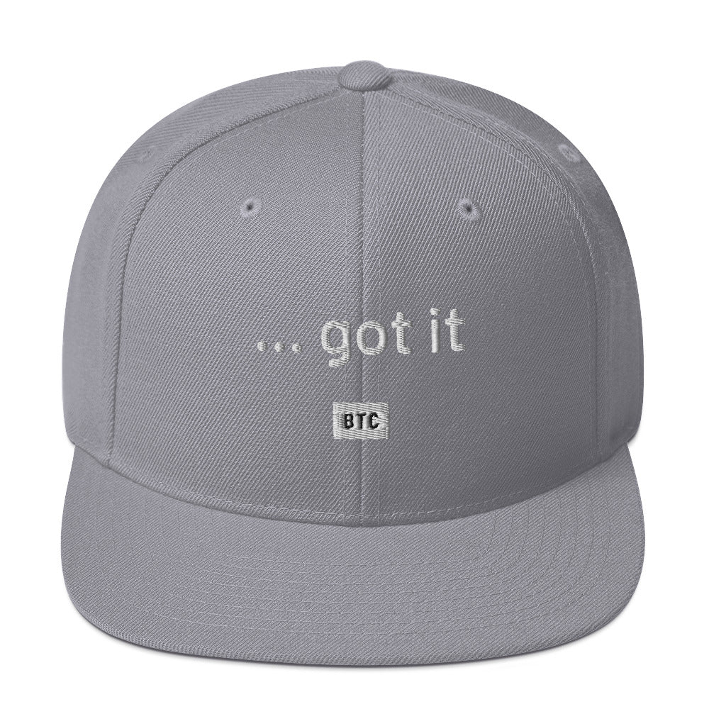 "...got it" Snapback Hat - White Text - Image 41