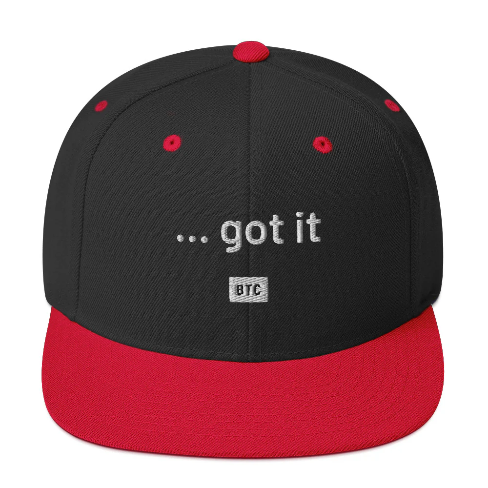 "...got it" Snapback Hat - White Text - Image 5