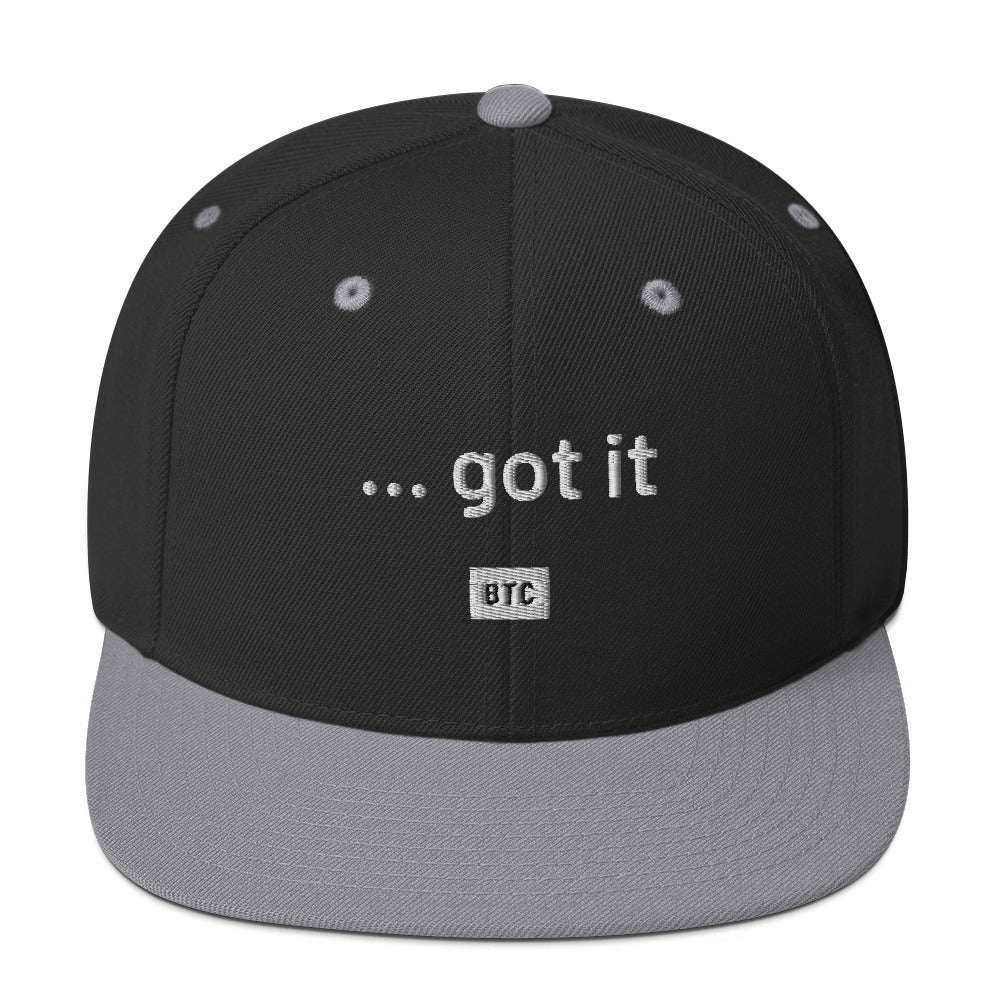 "...got it" Snapback Hat - White Text - Image 9