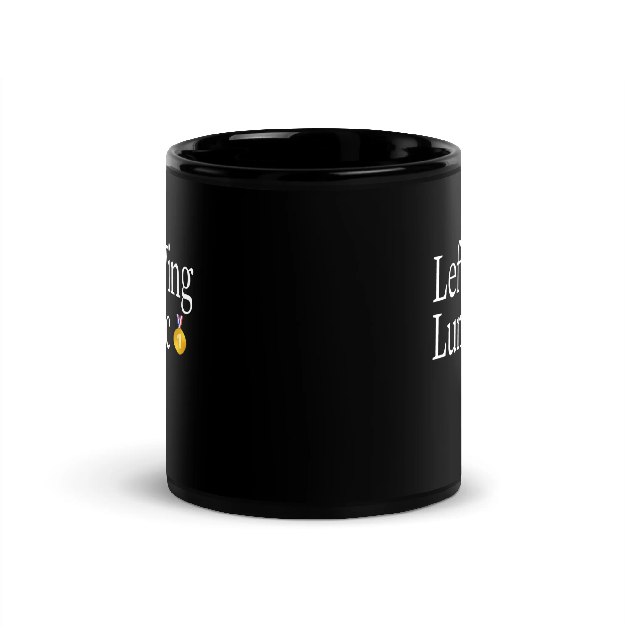 Leftwing Lunatic - Black Glossy Mug - Image 3