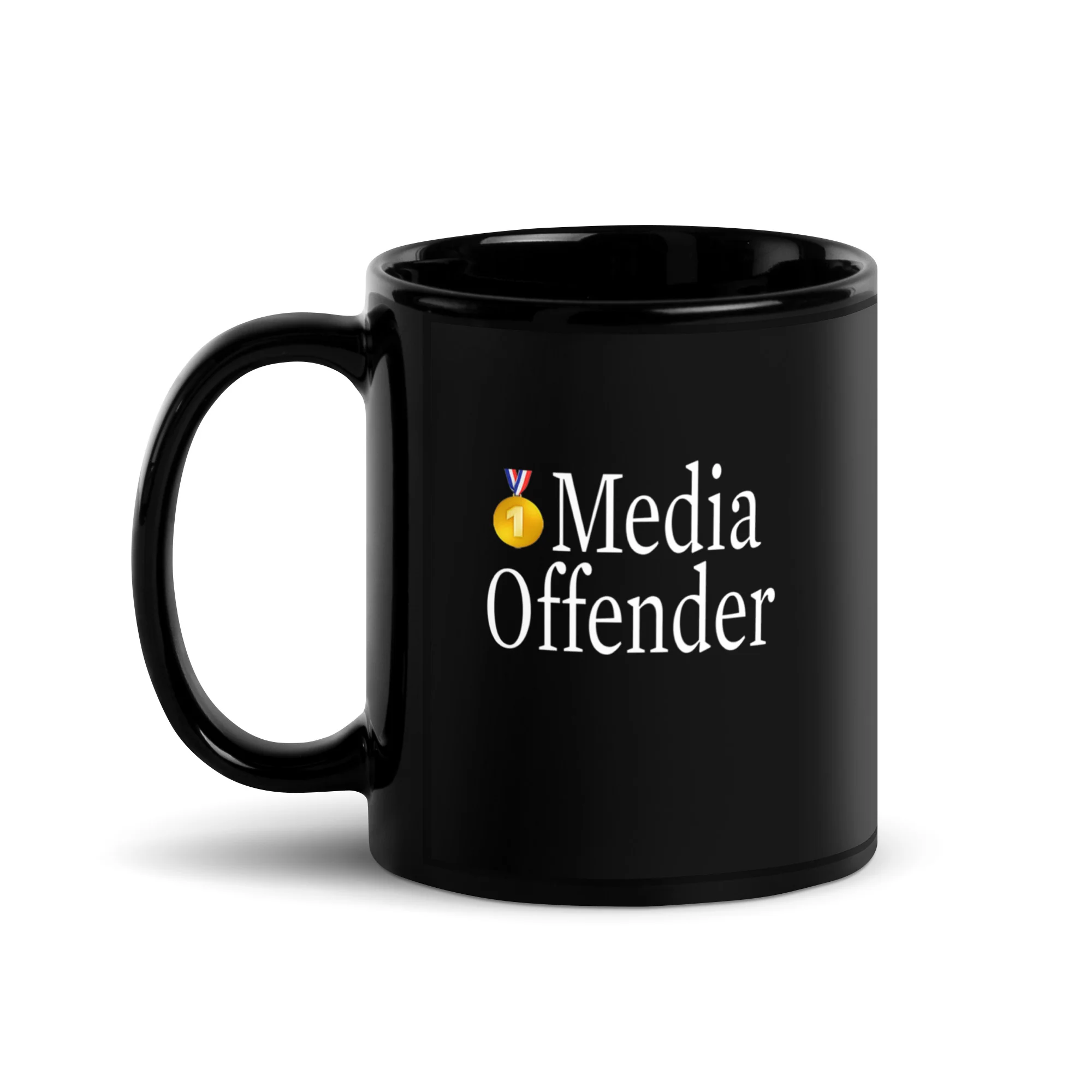 Media Offender - Black Glossy Mug - Image 3
