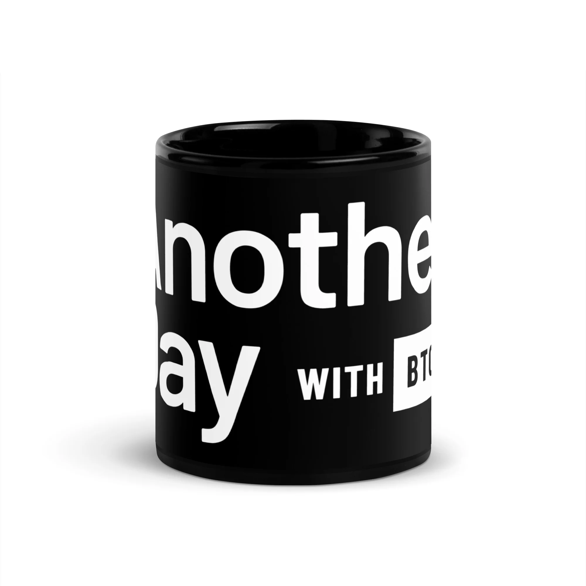"Another Day with BTC" Glossy Mug - Black