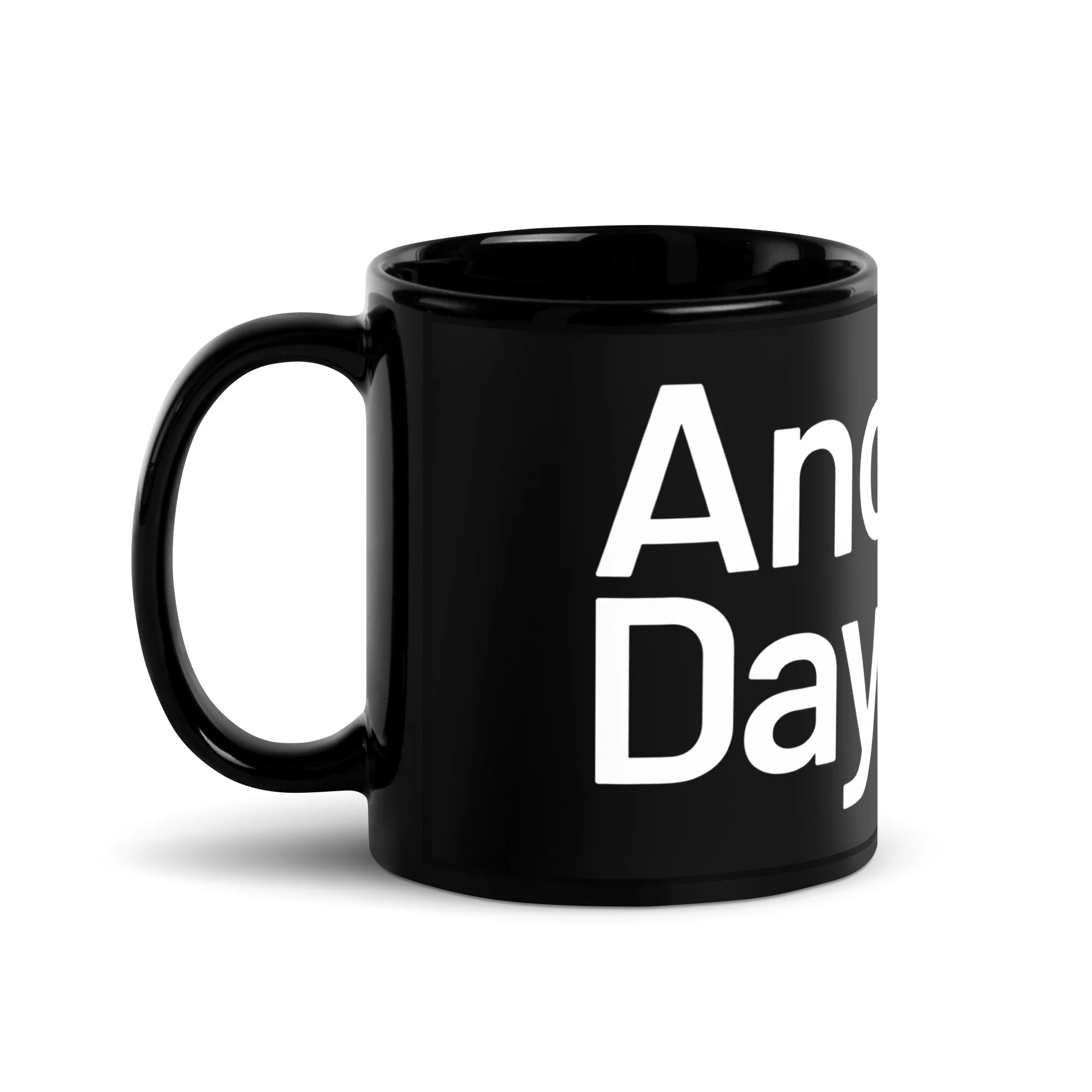 "Another Day with BTC" Glossy Mug - Black - Image 3