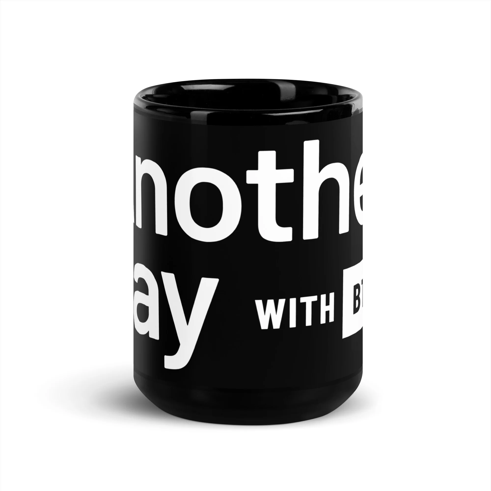 "Another Day with BTC" Glossy Mug - Black - Image 5