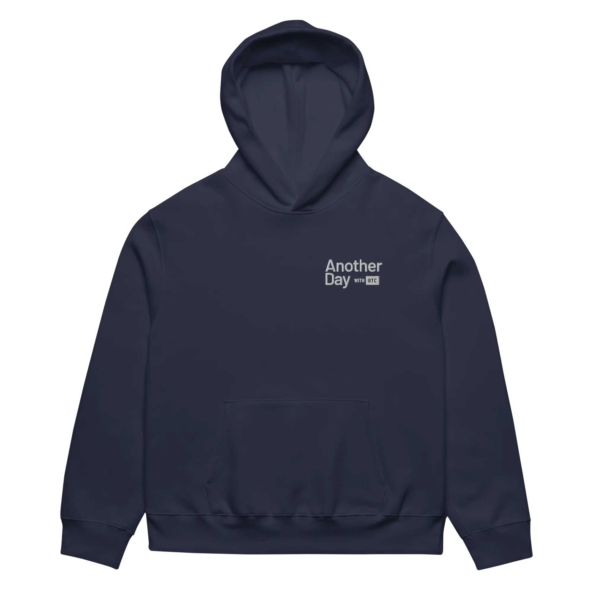"Another Day with BTC" Hoodie - Black/Navy - Image 4
